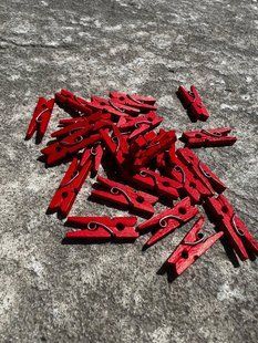 Прищепка декоративная мини 2.5см 25шт/уп V6110 фото